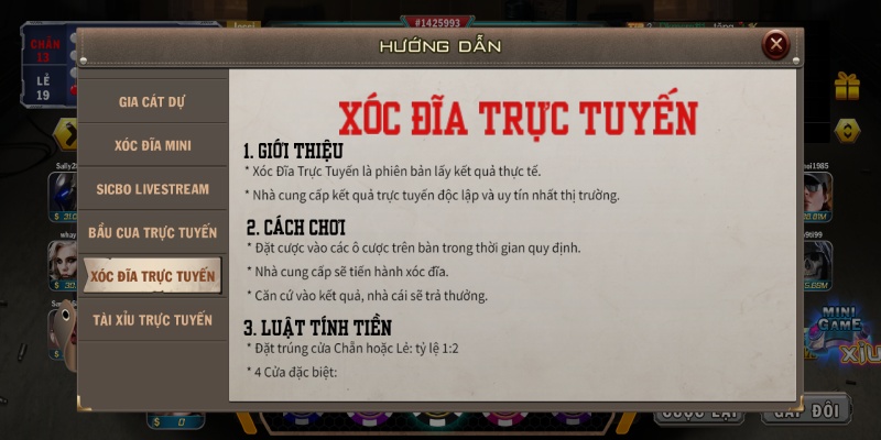 Luật chơi đầy đủ của game xóc đĩa tại Lulu88