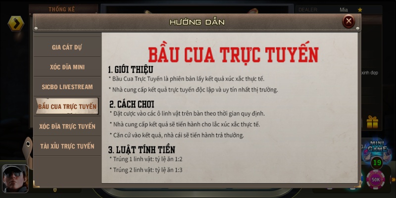 Luật chơi độc đáo của game Bầu Cua